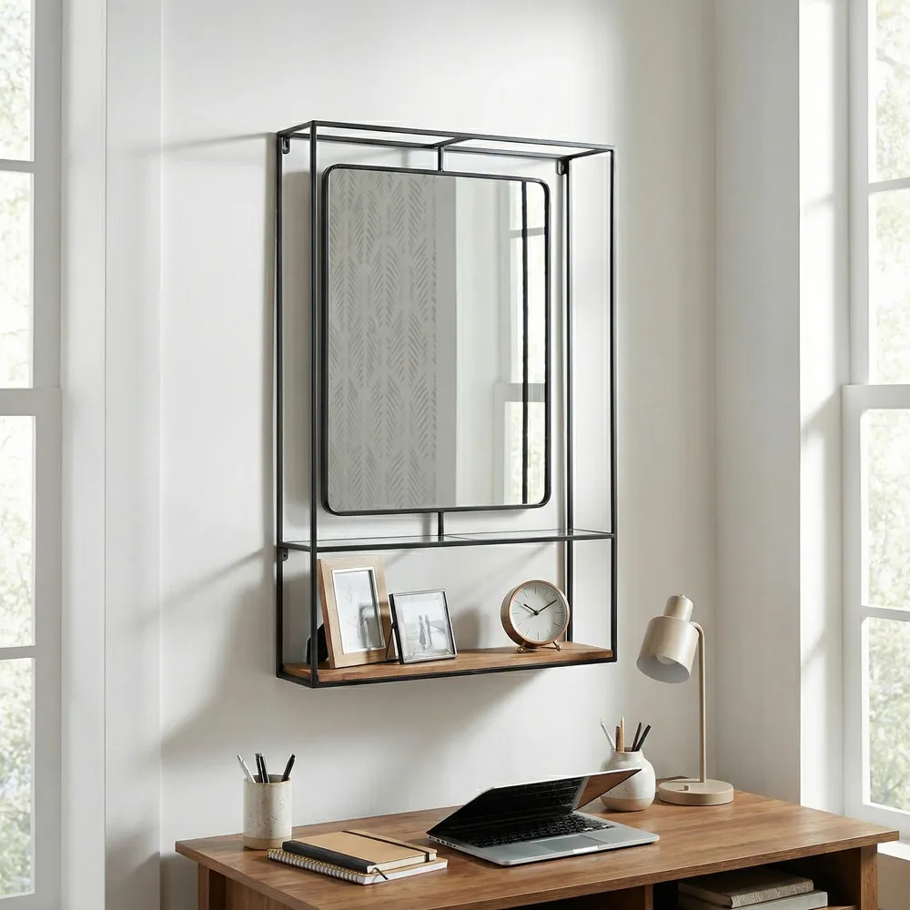 RAYMONDWELL BROWN WALL SHELF 36 (IN)