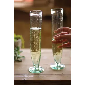 Tall Recycled Champagne Flute 1
