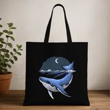 REPEAT WHALE CANVAS TOTE - ASST 1