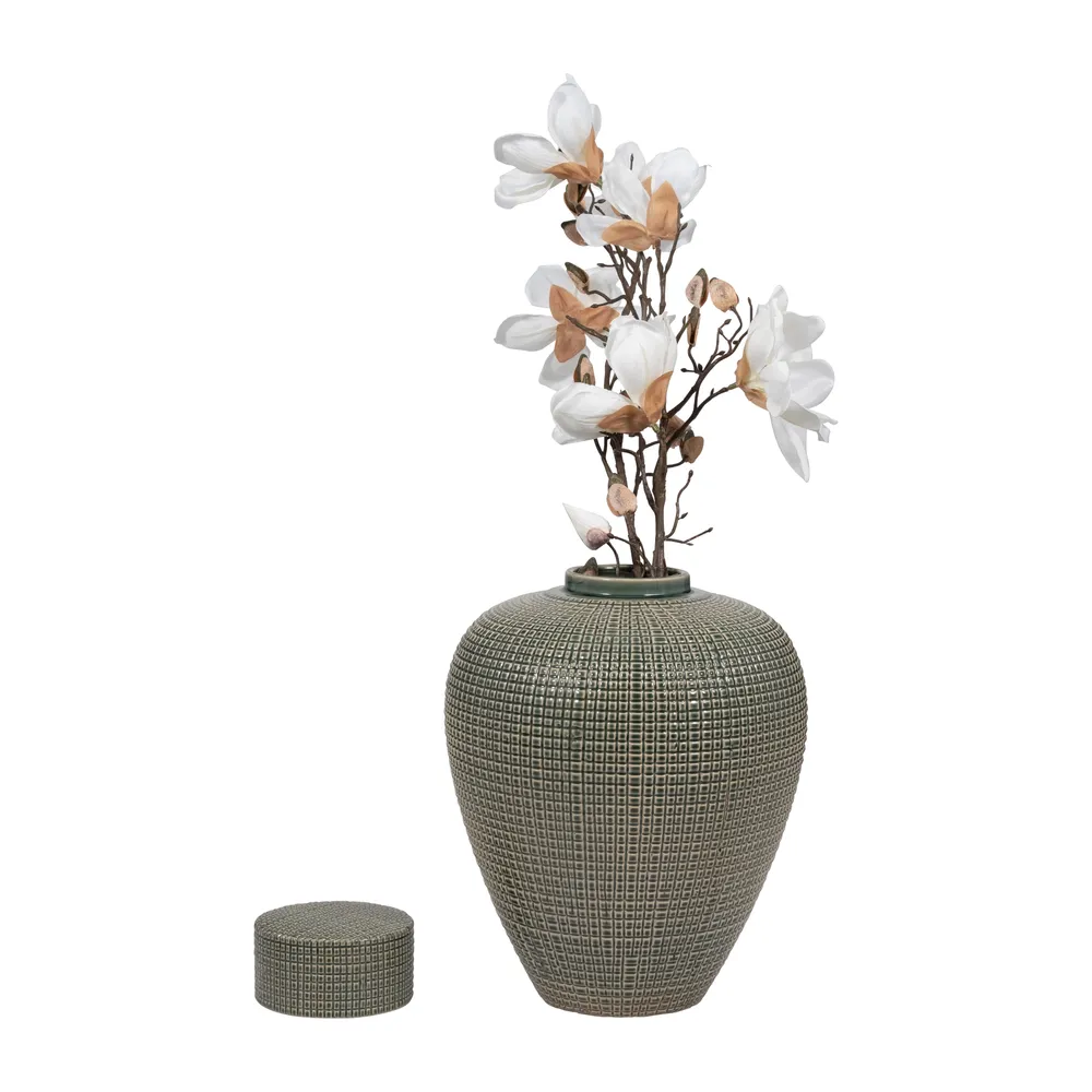 ELTONRIDGE GREEN VASE 15 (IN)