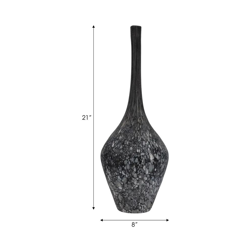 DOUGALROSE GRAY GLASS VASE 21 (IN)