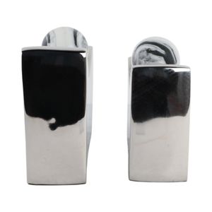 ARLOSHAW SET OF 2 SILVER VASES 8 (IN) 4