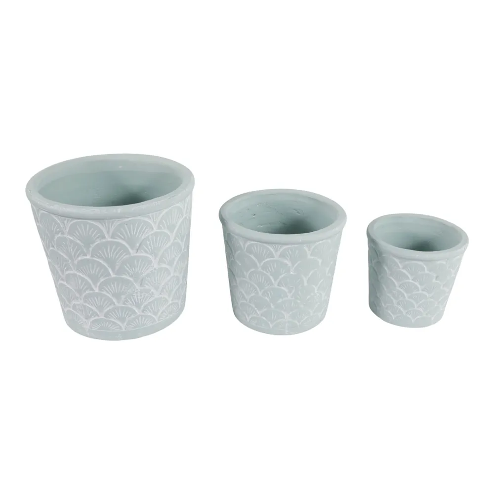 ROLANDGATE SET OF 3 BLUE PLANTER 9 (IN)