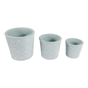 ROLANDGATE SET OF 3 BLUE PLANTER 9 (IN) 5