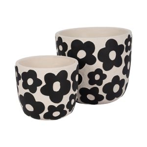 AXELGROVE SET OF 2 BLACK PLANTER 8 (IN) 4