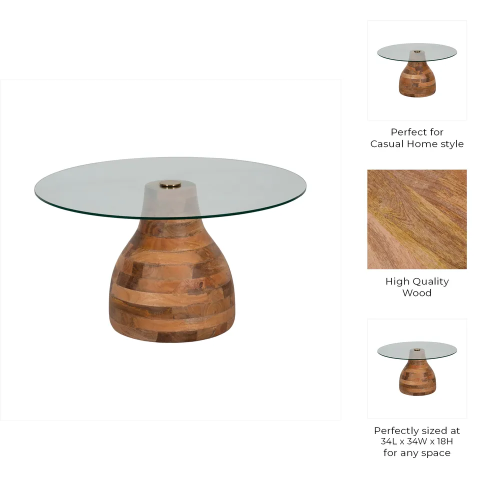 BLAINESHAW BROWN COFFEE TABLE 18 (IN)