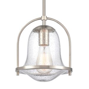 Connection 8'' Wide 1-Light Mini Pendant - Satin Nickel 4