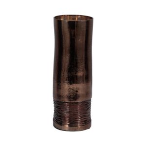HAMDENWAY BRONZE GLASS VASE 14 (IN) 4