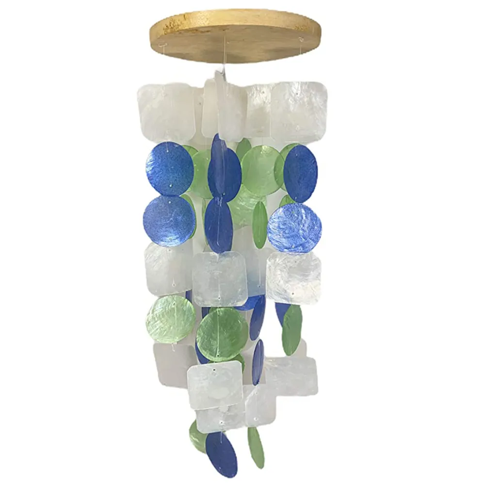 26" CAPIZ SHELL WINDCHIME IN BLUE