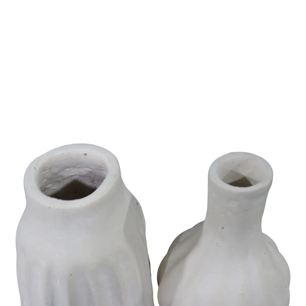 DOVERMORE SET OF 2 IVORY VASES 7 (IN)