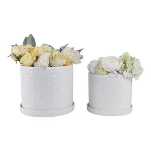 CABOT SET OF 2 WHITE PLANTER 11 (IN) 3