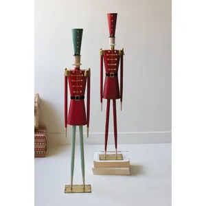 Set of 2 Painted Metal Christmas Soldiers 1