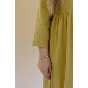 Long-Sleeve Buttondown Dress with Pockets - Pistachio 8