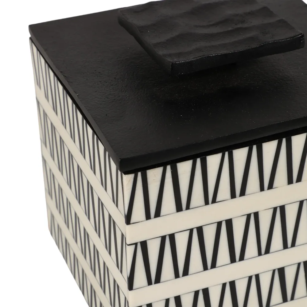 TANNERWIND SET OF 2 BLACK BOXES 9 (IN)