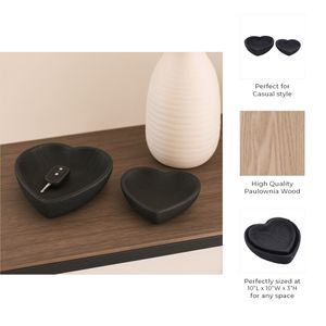 DASHLAKE SET OF 2 BLACK BOWLS 3 (IN) 9
