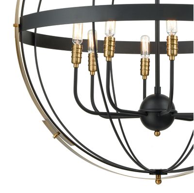 Caldwell 32'' Wide 8-Light Chandelier - Matte Black