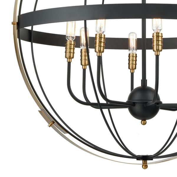 Caldwell 32'' Wide 8-Light Chandelier - Matte Black