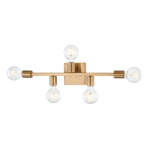 Attune 22'' Wide 5-Light Vanity Light - Burnished Brass 3