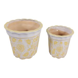 ENOCHFIELD SET OF 2 YELLOW PLANTER 7 (IN) 6