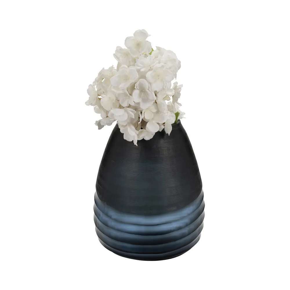 CARTERHAVEN BLUE GLASS VASE 11 (IN)