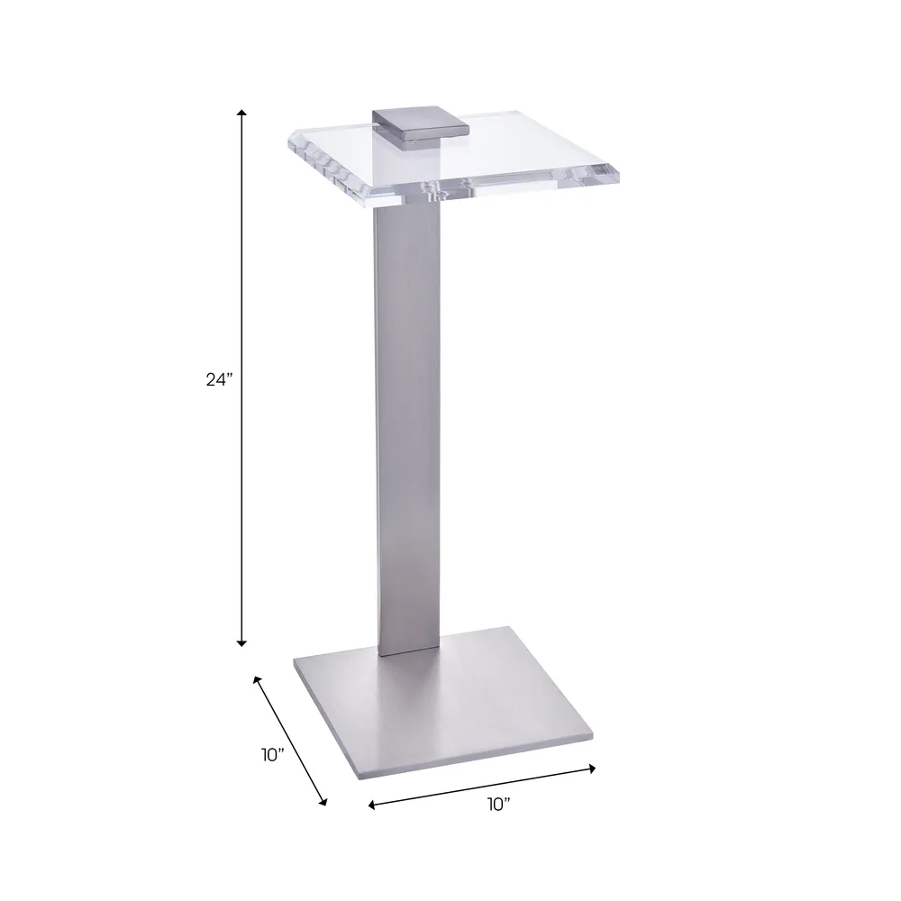 CARTERWAY CLEAR TABLE 24 (IN)