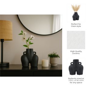 GLOVERSIDE BLACK VASE 8 (IN) 11