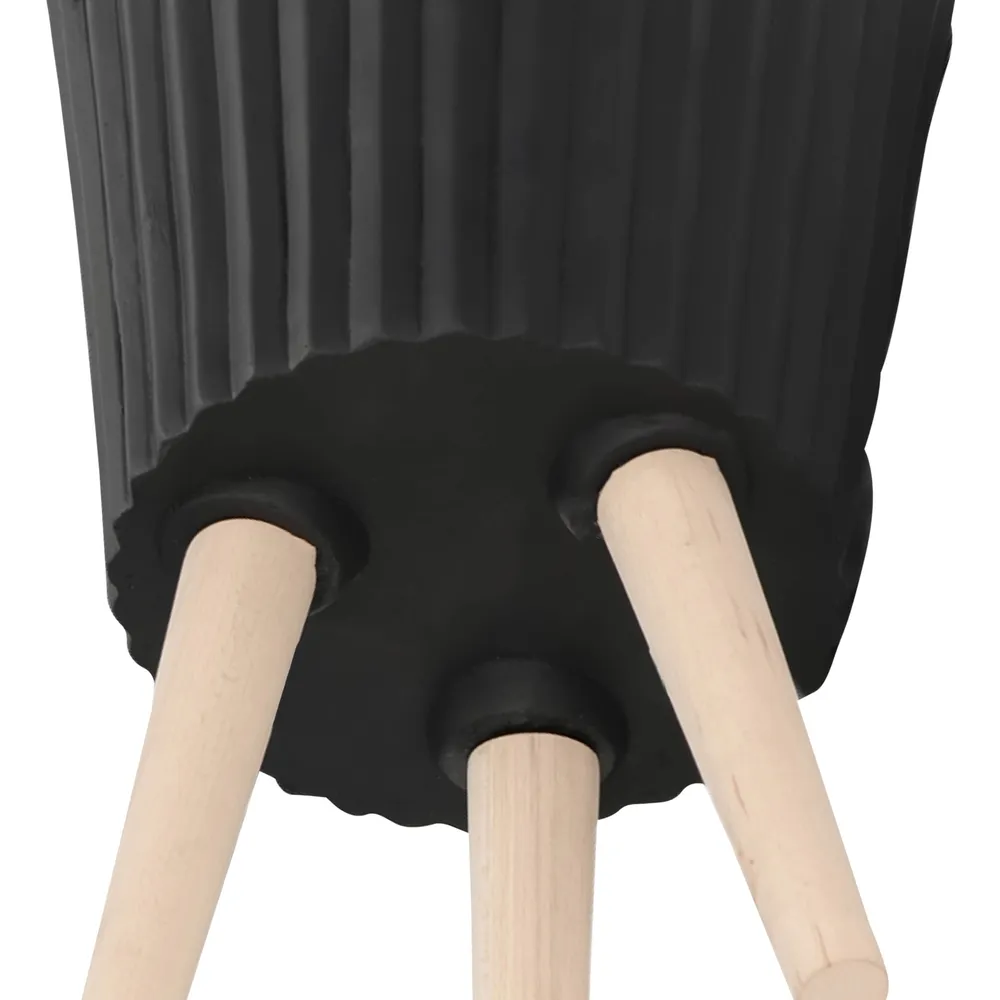 GLASTONCREST SET OF 2 BLACK PLANTER 21 (IN)