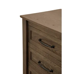 Heritage Oak XL Three Drawer Nightstand 11