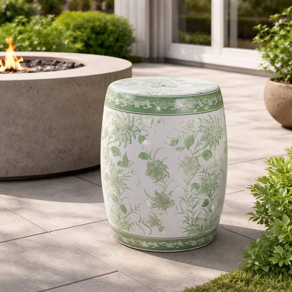 HUNTERDALE GREEN GARDEN STOOL 18 (IN)