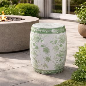 HUNTERDALE GREEN GARDEN STOOL 18 (IN) 2