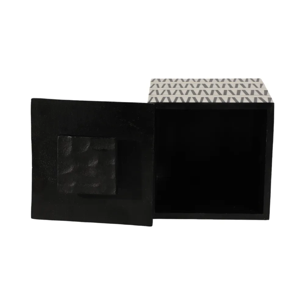 TANNERWIND SET OF 2 BLACK BOXES 9 (IN)