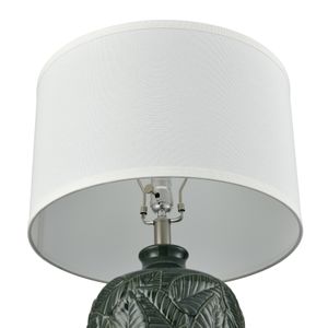 Goodell 27.5'' High 1-Light Table Lamp - Green Glaze and Drum Shade 5