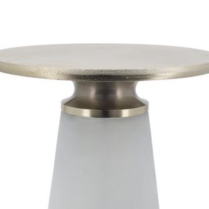 METAL TOP, 18"H NEBULAR SIDE TABLE, FROST 5