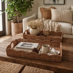 YATESGROVE SET OF 2 BROWN TRAY 4 (IN) 11