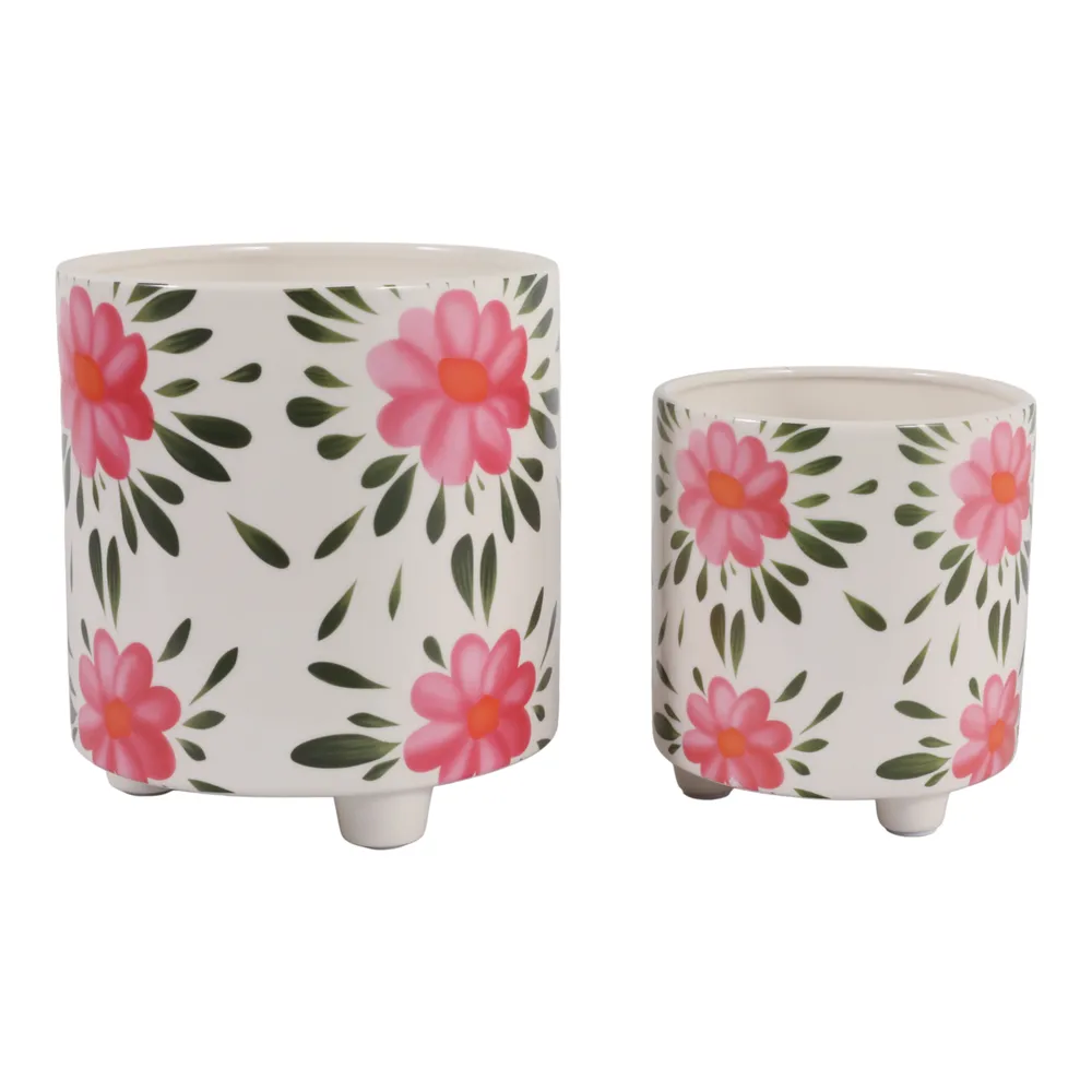 ALMAWAY SET OF 2 PINK PLANTER 8 (IN)