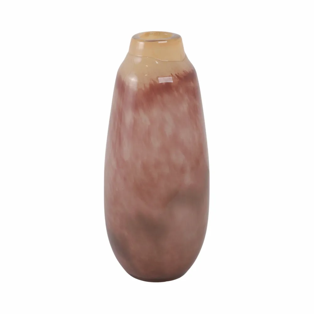 CLYDE PINK GLASS VASE 13 (IN)