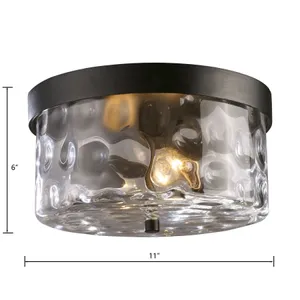 Grand Aisle 11'' Wide 2-Light Outdoor Flush Mount - Hazelnut Bronze 2