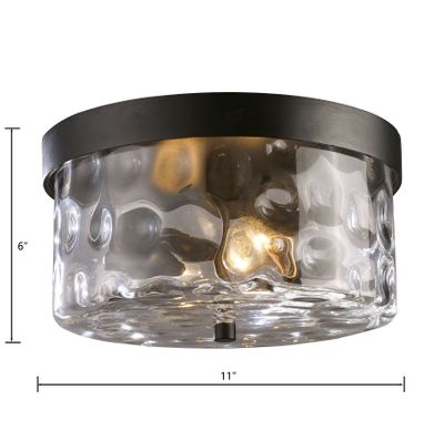 Grand Aisle 11″ Wide 2-Light Outdoor Flush Mount - Hazelnut Bronze