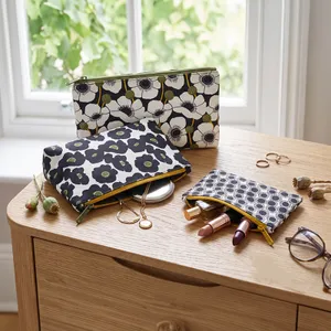 Windflower Flower Zip Pouch Trio(set 3) 3