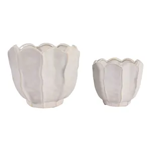 ASHTON SET OF 2 IVORY PLANTER 7 (IN) 4