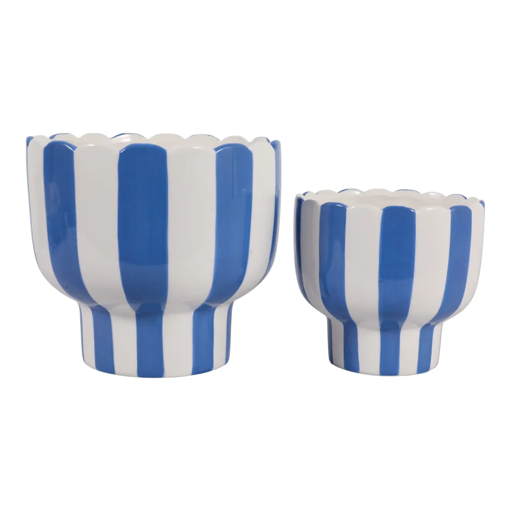 HARDYGROVE SET OF 2 BLUE PLANTER 7 (IN)