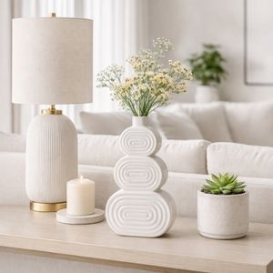 LEONAGATE WHITE VASE 12 (IN) 2