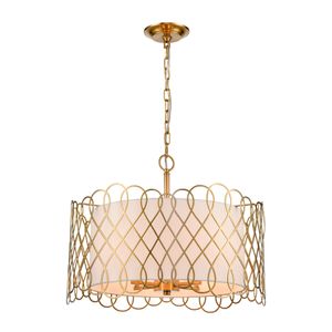 Harp Lane 21'' Wide 4-Light Chandelier - Satin Brass 1