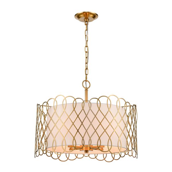 Harp Lane 21'' Wide 4-Light Chandelier - Satin Brass