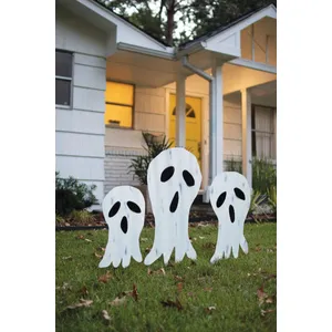 Set of 3 Corrugated Ghosts Yard Art 1