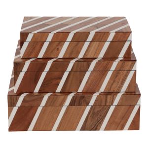 HARVEYWELL SET OF 3 BROWN BOXES 4 (IN) 6