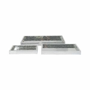 EVERTONCROSS SET OF 3 SILVER TRAY 2 (IN) 1