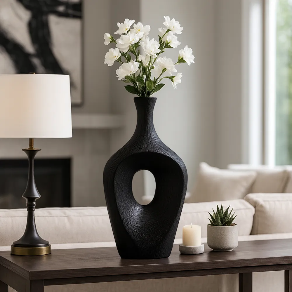 DUTTONRIDGE BLACK VASE 19 (IN)