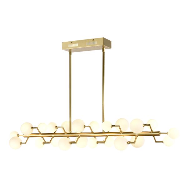 Keir 43'' Wide 22-Light Linear Chandelier - Brass
