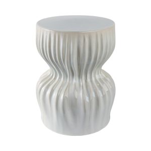 LEONAMILL WHITE GARDEN STOOL 19 (IN) 5